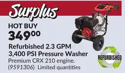 Princess Auto Refurbished 2.3 GPM 3,400 PSI Pressure Washer offer