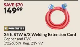 Princess Auto 25 ft STW 6/3 Welding Extension Cord offer