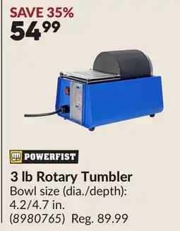 Princess Auto 3 lb Rotary Tumbler offer