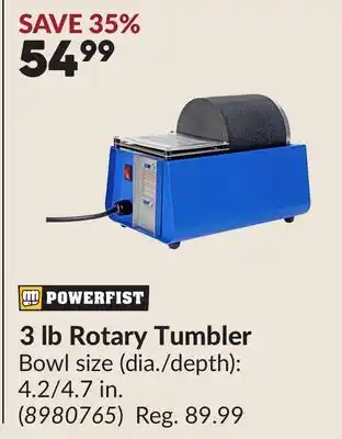 Princess Auto 3 lb Rotary Tumbler offer