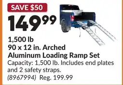 Princess Auto 90 x 12 in. Arched Aluminum Loading Ramp Set offer