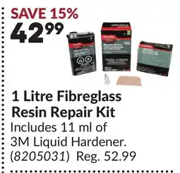 Princess Auto 1 Litre Fibreglass Resin Repair Kit offer