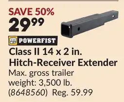 Princess Auto Class II 14 x 2 in. Hitch-Receiver Extender offer