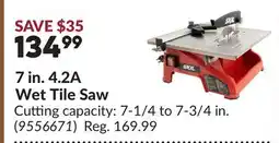 Princess Auto 7 in. 4.2A Wet Tile Saw offer