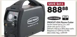 Princess Auto PRO POINT 45A Plasma Cutter offer