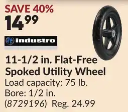 Princess Auto 11-1/2 in. Flat-Free Spoked Utility Wheel offer
