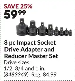 Princess Auto 8 pc Impact Socket Drive Adapter and Reducer Master Set offer