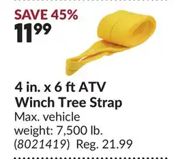 Princess Auto 4 in. x 6 ft ATV Winch Tree Strap offer