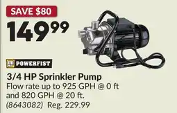 Princess Auto 3/4 HP Sprinkler Pump offer