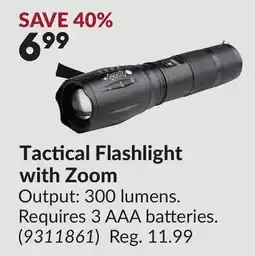 Princess Auto Tactical Flashlight with Zoom offer