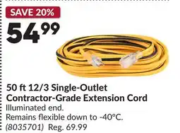 Princess Auto 50 ft 12/3 Single-Outlet Contractor-Grade Extension Cord offer