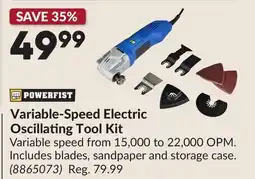 Princess Auto Variable-Speed Electric Oscillating Tool Kit offer