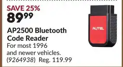 Princess Auto AP2500 Bluetooth Code Reader offer