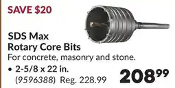Princess Auto SDS Max Rotary Core Bits offer