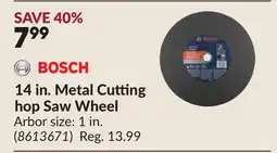 Princess Auto 14 in. Metal Cutting hop Saw Wheel offer