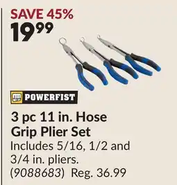 Princess Auto POWERFIST 3 pc 11 in. Hose Grip Plier Set offer