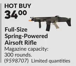 Princess Auto Full-Size Spring-Powered Airsoft Rifle offer