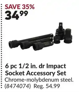 Princess Auto 6 pc 1/2 in. dr Impact Socket Accessory Set offer