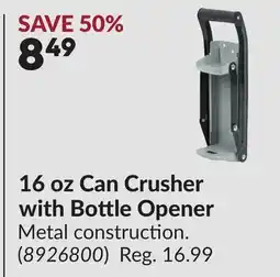 Princess Auto 16 oz Can Crusher with Bottle Opener offer