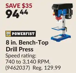 Princess Auto POWERFIST 8 in. Bench-Top Drill Press offer