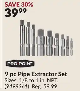 Princess Auto 9 pc Pipe Extractor Set offer