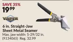 Princess Auto 6 in. Straight-Jaw Sheet Metal Seamer offer