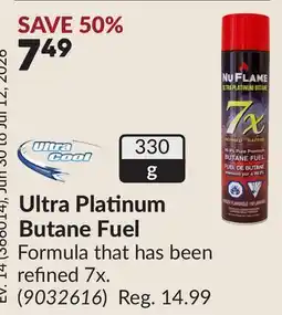 Princess Auto Ultra Platinum Butane Fuel offer