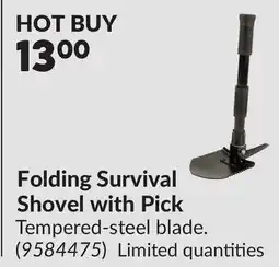 Princess Auto Folding Survival Shovel with Pick offer