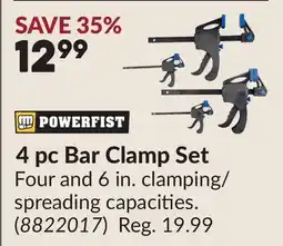 Princess Auto 4 pc Bar Clamp Set offer