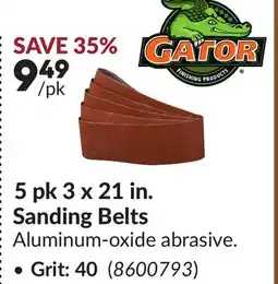 Princess Auto 5 pk 3 x 21 in. Sanding Belts offer
