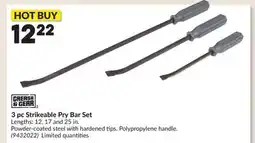 Princess Auto 3 pc Strikeable Pry Bar Set offer