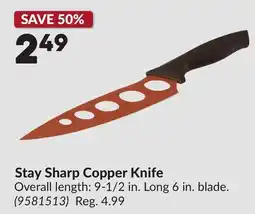 Princess Auto Stay Sharp Copper Knife offer