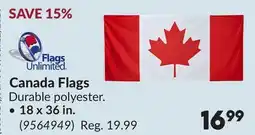 Princess Auto Canada Flags offer