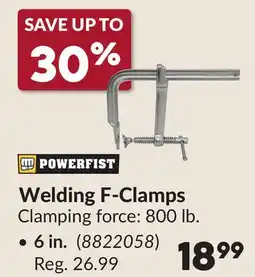 Princess Auto Welding F-Clamps offer