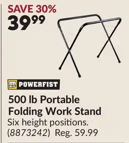 Princess Auto 500 lb Portable Folding Work Stand offer