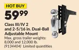 Princess Auto Class III/IV 2 and 2-5/16 in. Dual-Ball Adjustable Mount offer
