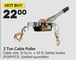 Princess Auto 2 Ton Cable Puller offer