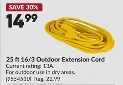 Princess Auto 25 ft 16/3 Outdoor Extension Cord offer