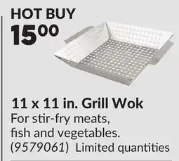 Princess Auto 11 x 11 in. Grill Wok offer
