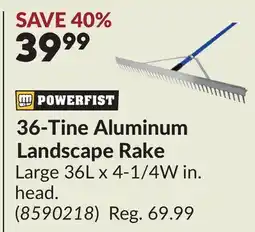 Princess Auto 36-Tine Aluminum Landscape Rake offer