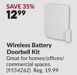 Princess Auto Wireless Battery Doorbell Kit offer