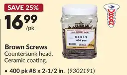 Princess Auto Brown Screws offer