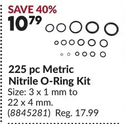 Princess Auto 225 pc Metric Nitrile O-Ring Kit offer