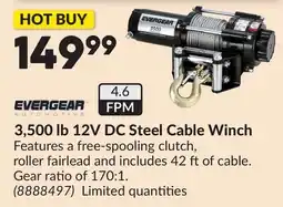 Princess Auto 3,500 lb 12V DC Steel Cable Winch offer