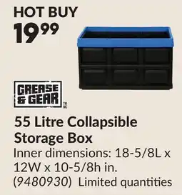 Princess Auto 55 Litre Collapsible Storage Box offer