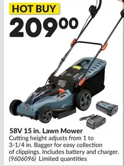 Princess Auto 58V 15 in. Lawn Mower offer