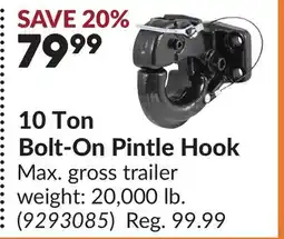 Princess Auto 10 Ton Bolt-On Pintle Hook offer