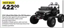 Princess Auto 12V Lifted Kids Ride-On Off-Roaders offer