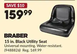 Princess Auto 15 in. Black Utility Seat offer