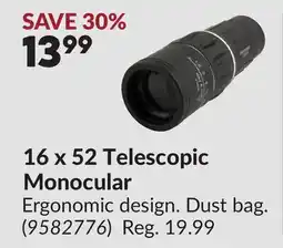 Princess Auto 16 x 52 Telescopic Monocular offer